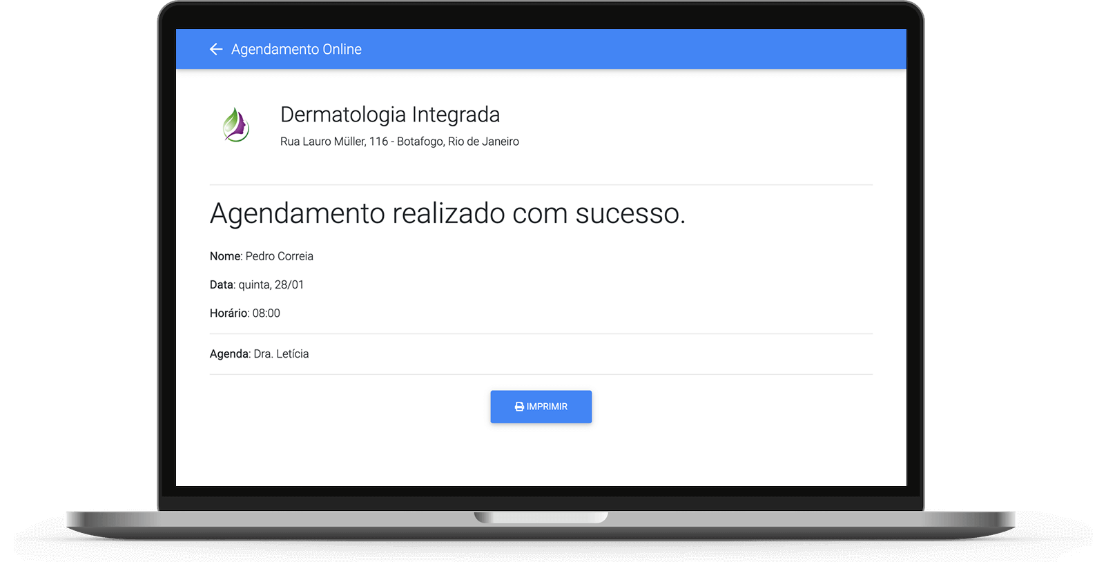 Agendamento Online no Consultório Live
